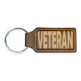 thumbnail image 1 of Keychain - Rectangle - Veteran - Leather, 1 of 4
