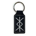 thumbnail image 1 of Keychain - Rectangle - Viking Protection Rune - Leather, 1 of 4