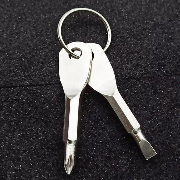 Keychain Screwdriver,Flathead Screwdriver and Phillips Screwdriver Keychain Screwdriver - Keychain Screwdriver Tool, Christmas Stocking Stuffers for Men, Father, Husband