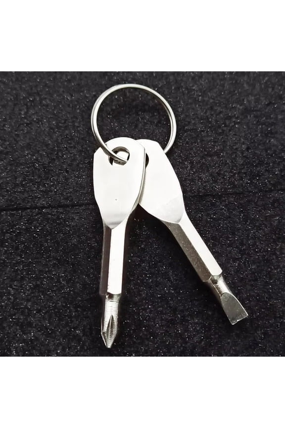 Keychain Screwdriver,Flathead Screwdriver and Phillips Screwdriver Keychain Screwdriver - Keychain Screwdriver Tool, Christmas Stocking Stuffers for Men, Father, Husband