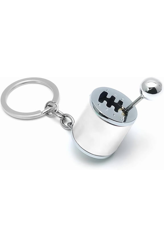 Keychain, Six Speed Manual Transmission Stick Shift Keyring, Auto Part Creative Fidget Toy, Car Shifter Gear Keyfob Automotive Key Chain Ring, Car Accessories (Red)