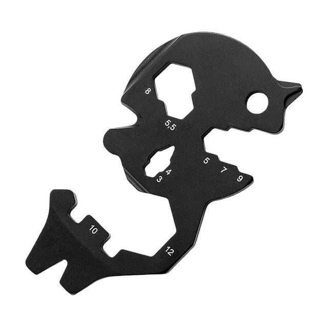 Keychain Tool Stainless Steel EDC Gadget 6 Tools In 1 Screw Driver Metric Ruler Cord Cutter