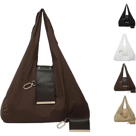 Keychain Tote Bag，Expandable Leather Mini Bags with Key Ring, Foldable,Portable Handbag for Daily Errands