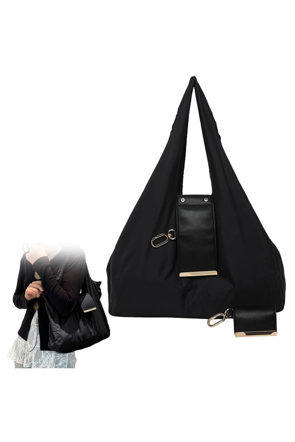 Keychain Tote Bag Foldable Expanfable Leather Mini Shoulder Purse Handbags with Key Ring for Daily Errands