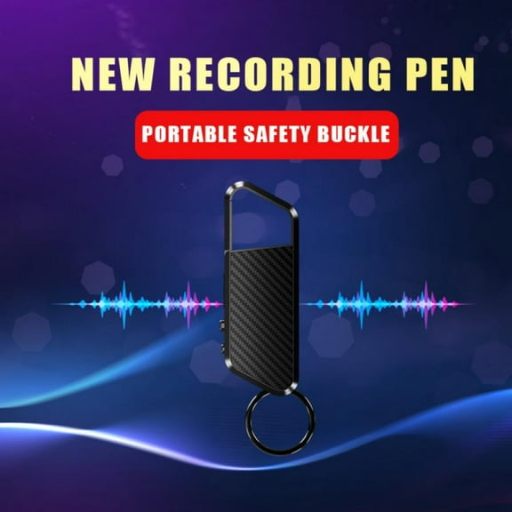 Keychain Voice Recorder,Mini HD Stereo Voice Activated Audio Recorder DSP Intelligent Noise Reduction One Key Operation,Digital Recording Device for Meeting Lecture Interview Class