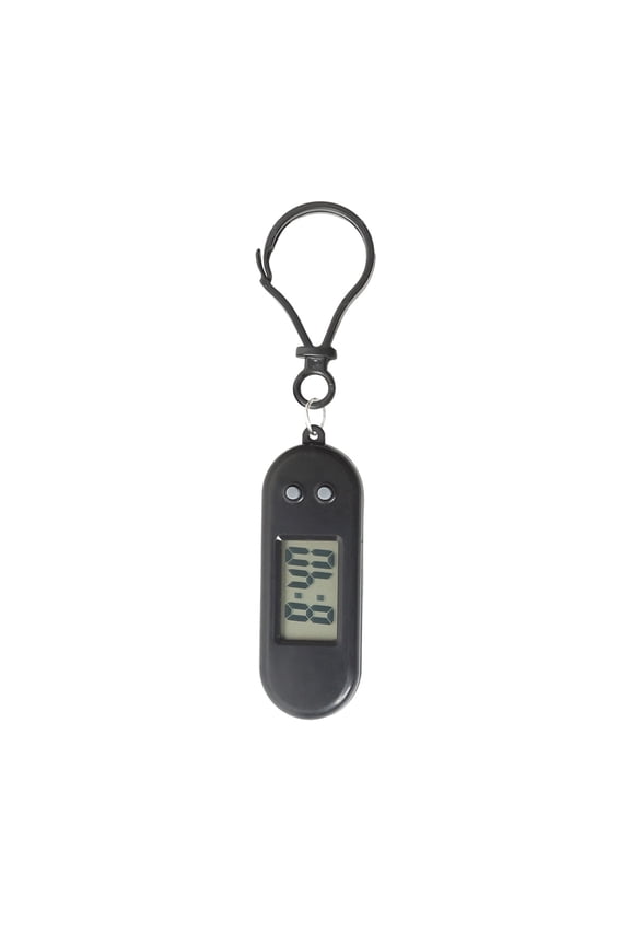 Keychain Watch, Led Digital Keychain Pocket Watch Mini Portable Backpack Clock With Lanyard Silent Exam Timer Keychain Watch for School Black