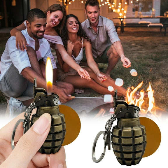 Keychain Windproof Lighter, Mini Pendant Metal Lighter, Portable Waterproof Lighter, Creative Keychain EDC Lighter, Refillable Windproof Metal Lighter