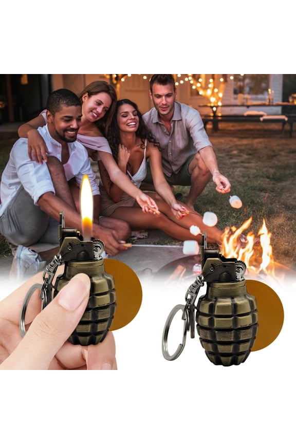 Keychain Windproof Lighter, Mini Pendant Metal Lighter, Portable Waterproof Lighter, Creative Keychain EDC Lighter, Refillable Windproof Metal Lighter