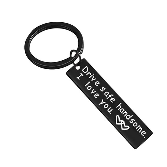 Keychain Wristlet Stretchy Lanyard, Drive Safe Keychain Handsome I Love You Trucker Husband, Gift for Husband Gift Valentines Day Stocking Stuffer