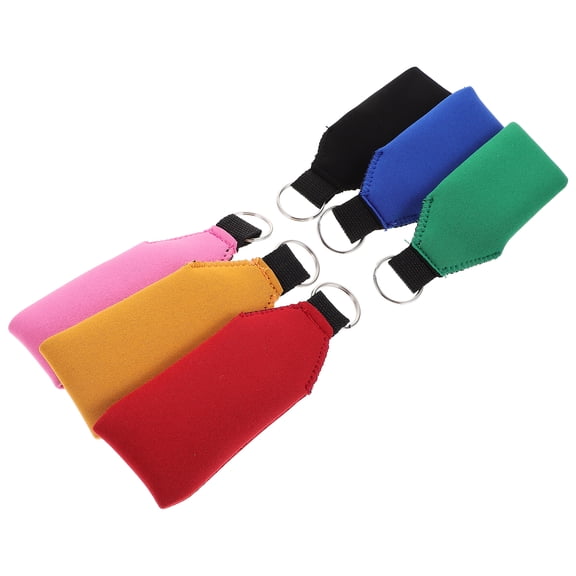 RUNROTOO Neoprene Floating Keychain Pendants 6Pcs 5.1X1.8X0.4In