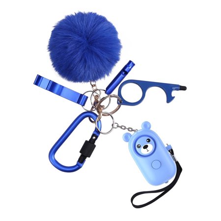 Keychain for Women, AMIR Keychain Accessories Safety Keychain Set with Alarm Keychain for Kids Girls Woman Gift Blue