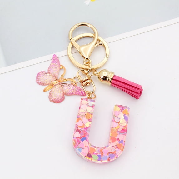 Keychain for Women - Butterfly Tassel Key Ring, Fashion Pendant for Purse Handbags Girls