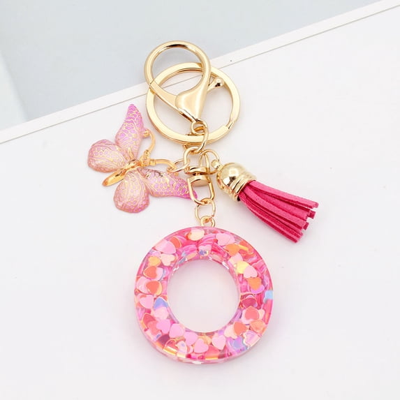 Keychain for Women - Butterfly Tassel Key Ring, Fashion Pendant for Purse Handbags Girls