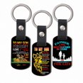 thumbnail image 1 of Keychain in stock for son Holiday family gift with tag Metal keychain with color printing, 1 of 5