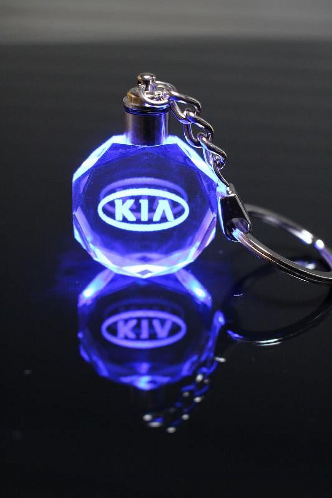 JQJ Laser Engraved Crystal Car Logo Keychain LED Light Wall Hanging Ri –  cleandecoor