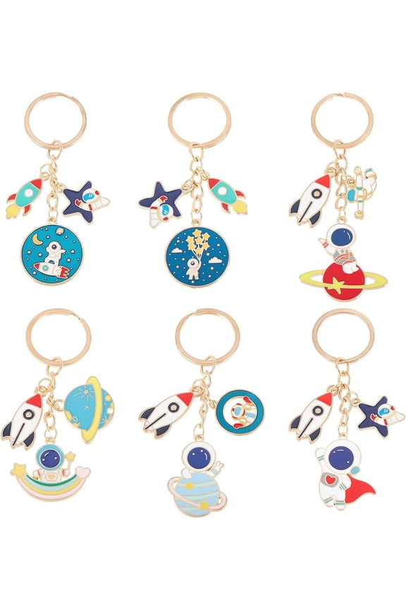 Keychains Clips Snap Hooks Keyring with Pendants Key Chains Hanging Pendants Keyring for Decorations colorful DIY