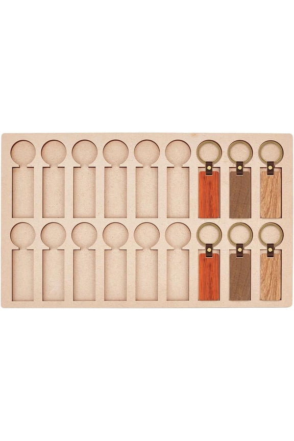 Keychains Display Stand Rectangle Wheat 400x240x10mm