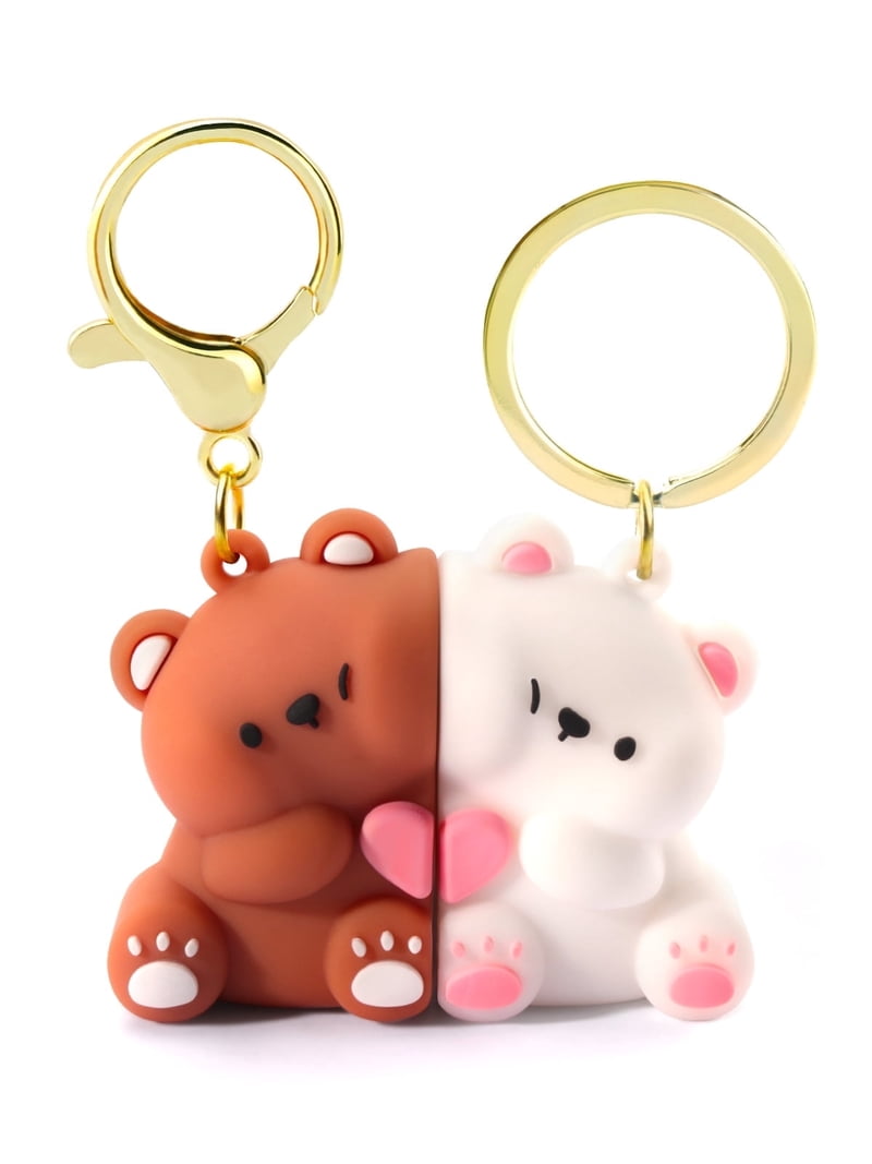 NaTuo Keychains Magnetic Matching for Couples, Cartoon Animal