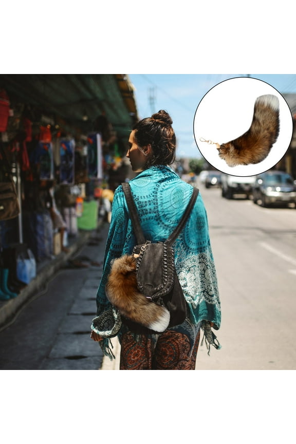 Keychain Accessory for Handbag Or Backpack | Man Made Animal Tail Pendant Long Tail Key Holder for Everyday Use