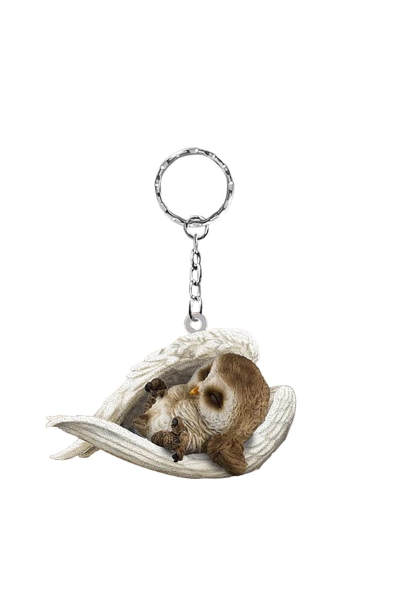 Keychains Pet Key Chain Sloth Toy Charm Cute for Lovers and End, 9 cm, White