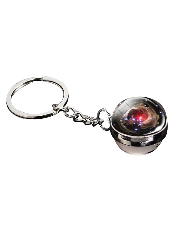 Keychains for Women, Planet Moon Galaxy Keychain, Glow in the Dark, Women's Novelty Keyring, Cool Key Holder for Car Keys, Home Keys, Backpacks and Travel Option:O