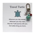 thumbnail image 1 of Keychains for Everyday Use Handmade Turtle Pendant with Alphabet Letters and Gemstone for Personalization and Travel, 1 of 3