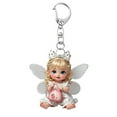 thumbnail image 1 of Keychains for Girls Cartoon Angel Girl Pattern Acrylic 2D Pendant for Handbag Backpack Accessories, for Women Bag Purse Gifts (C), 1 of 8