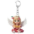 thumbnail image 1 of Keychains for Girls Cartoon Angel Girl Pattern Acrylic 2D Pendant for Handbag Backpack Accessories, for Women Bag Purse Gifts (E), 1 of 7