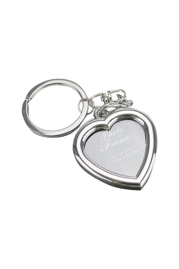 Keychains for Photo Frame Couple Keyring Personalised Photo Keychain with Frame Design for Everyday Use,1.54x1.34 inch,SilverB