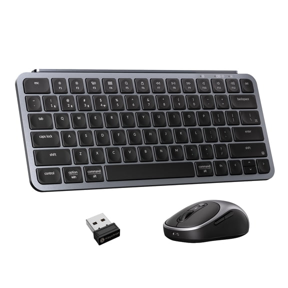 Keychron B1 Pro 75% Wireless Keyboard & BM24 Mouse Combo, Scissor Switch Ultra-Slim Keyboard, 2.4GHz/Bluetooth 5.2/Wired, Up to 300H Keyboard & 98H Mouse, PAW3212 Sensor, for macOS Windows Linux