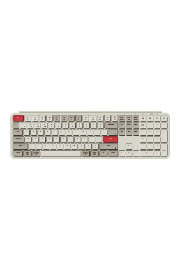 B6 Pro 100% Layout Ultra-Slim Wireless Bluetooth 2.4 GHz/Wired Keyboard for Mac Windows Linux