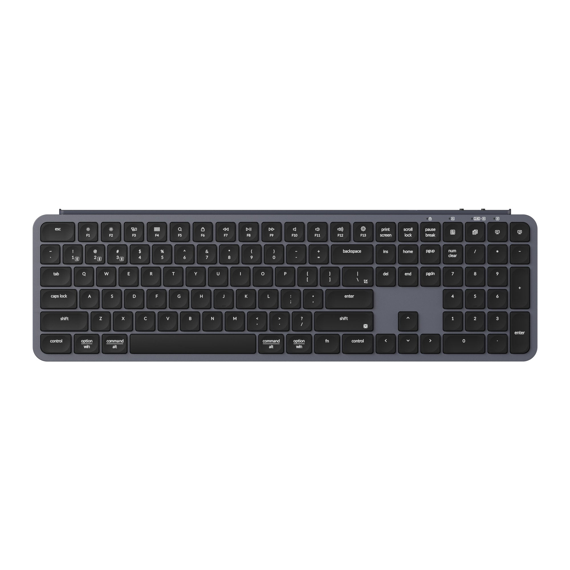 Keychron B6 Pro 100% Layout Ultra-Slim Wireless Bluetooth 2.4 GHz/Wired Keyboard for Mac Windows Linux, Space Gray