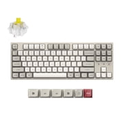 Keychron C1 Pro 8K QMK Wired Custom Mechanical Keyboard, TKL Layout Launcher Support with Hot-Swappable Super Banana Swi