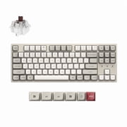 Keychron C1 Pro 8K QMK Wired Custom Mechanical Keyboard, TKL Layout Launcher Support with Hot-Swappable Super Brown Swit