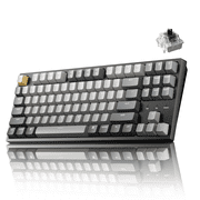 Keychron C1 Pro Wired Custom Mechanical Keyboard, TKL Layout QMK/VIA Programmable OEM Profile Double-Shot PBT Keycaps White LED Backlight with K Pro Brown Switch for Mac Windows Linux