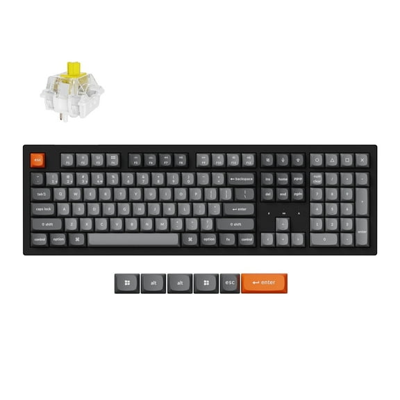 Keychron K10 Max Wireless Custom Mechanical Keyboard, QMK 2.4 GHz Bluetooth Full-Size with Hot-Swappable Keychron Super Banana Switch Compatible with Mac Windows Linux (RGB Backlit)