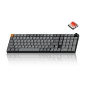 Keychron K17 Max QMK Ultra-Slim Bluetooth/Wired Mechanical Keyboard with RGB Backlit Hot-Swappable, Low-Profile Gateron Red Switch, Mac Windows Linux