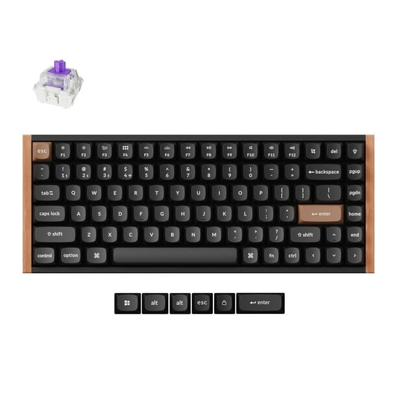Keychron K2 HE Rapid Trigger Wireless Custom Mechanical Keyboard with Hall Effect Gateron Double-Rail Magnetic Switch, QMK 2.4 GHz Bluetooth 5.2 RGB Compatible with Mac Windows Linux