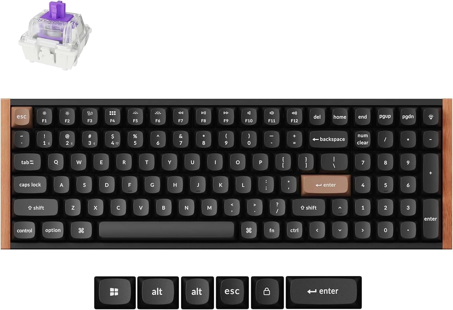 Keychron K4 HE 96% Wireless RGB Magnetic Switch Hall Effect Keyboard, Rapid Trigger, QMK, 2.4G/BT, Black
