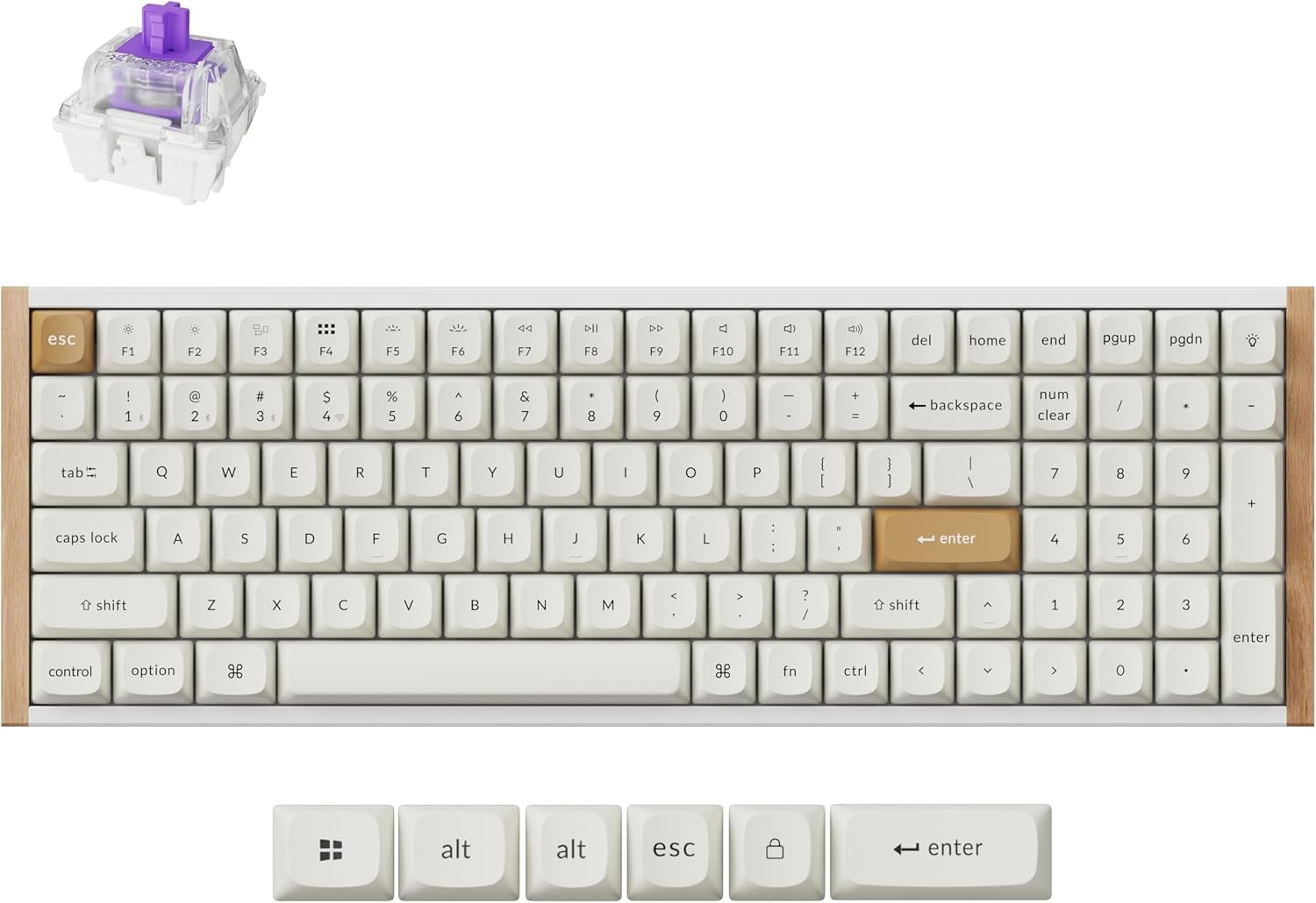 Keychron K4 HE 96% Wireless RGB Magnetic Switch Keyboard, Hall Effect Rapid Trigger, QMK, 2.4G/BT, White