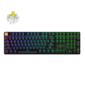 Keychron KJ5 Wireless Custom Mechanical Keyboard, 2.4 GHz Bluetooth QMK Full-Size Layout RGB, Hot-swappable Banana Switch Compatible with Mac Windows Linux, for Gaming Office - Black