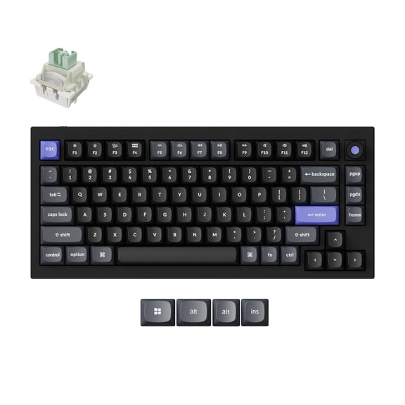 Keychron Q1 HE 8K Magnetic Switch Keyboard, Adjustable Actuation Point Launcher Web App Full Metal Body with PBT Keycaps Hot-Swappable Ultra-Fast Lime Magnetic Switch for Mac Windows Linux