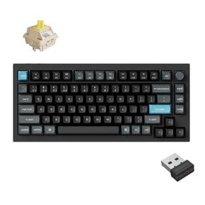 Keychron Q1 Ultra 8K 75% Wireless Mechanical Keyboard, Aluminum Hot-Swappable RGB Backlight, Banana Switch, 82 Keys, 2.4GHz/Bluetooth/Wired, KSA PBT Keycaps, for Mac Windows Linux  White