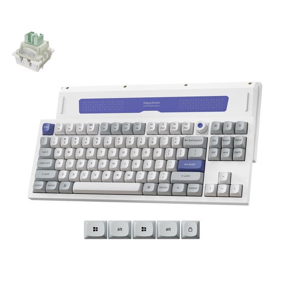 Keychron Q3 HE 8K Magnetic Switch Wired Keyboard, Adjustable Actuation Point Launcher Web App Full Metal Body with PBT Keycaps Hot-Swappable Ultra-Fast Lime Magnetic Switch TKL for Mac Windows Linux