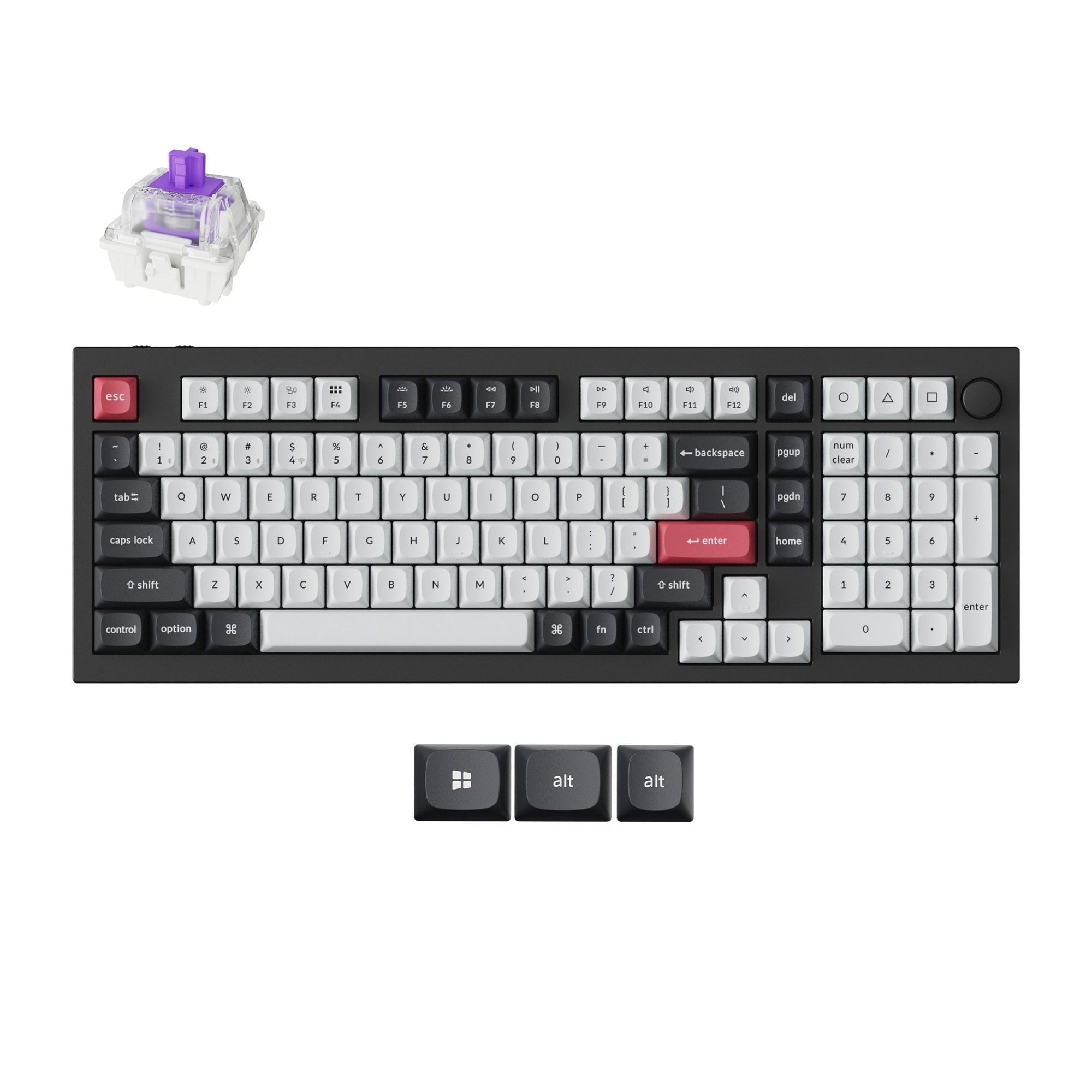 Keychron Q5 HE 96%キーボード Keychron Q5 HE 96% QMK Wireless Custom Hall Effect Gateron