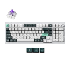 Keychron Q5 HE Rapid Trigger Gaming Keyboard Wireless with Hall Effect Gateron Double-Rail Magnetic Switch Adjustable Actuation, 2.4 GHz/Bluetooth/Wired QMK RGB Aluminum for Mac Windows Linux - White