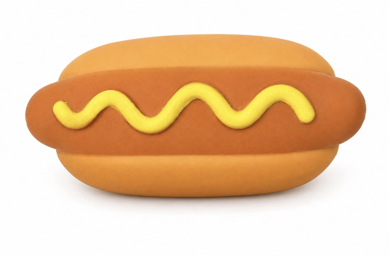 Keycraft soft squishy stress relief hot dog massage ball