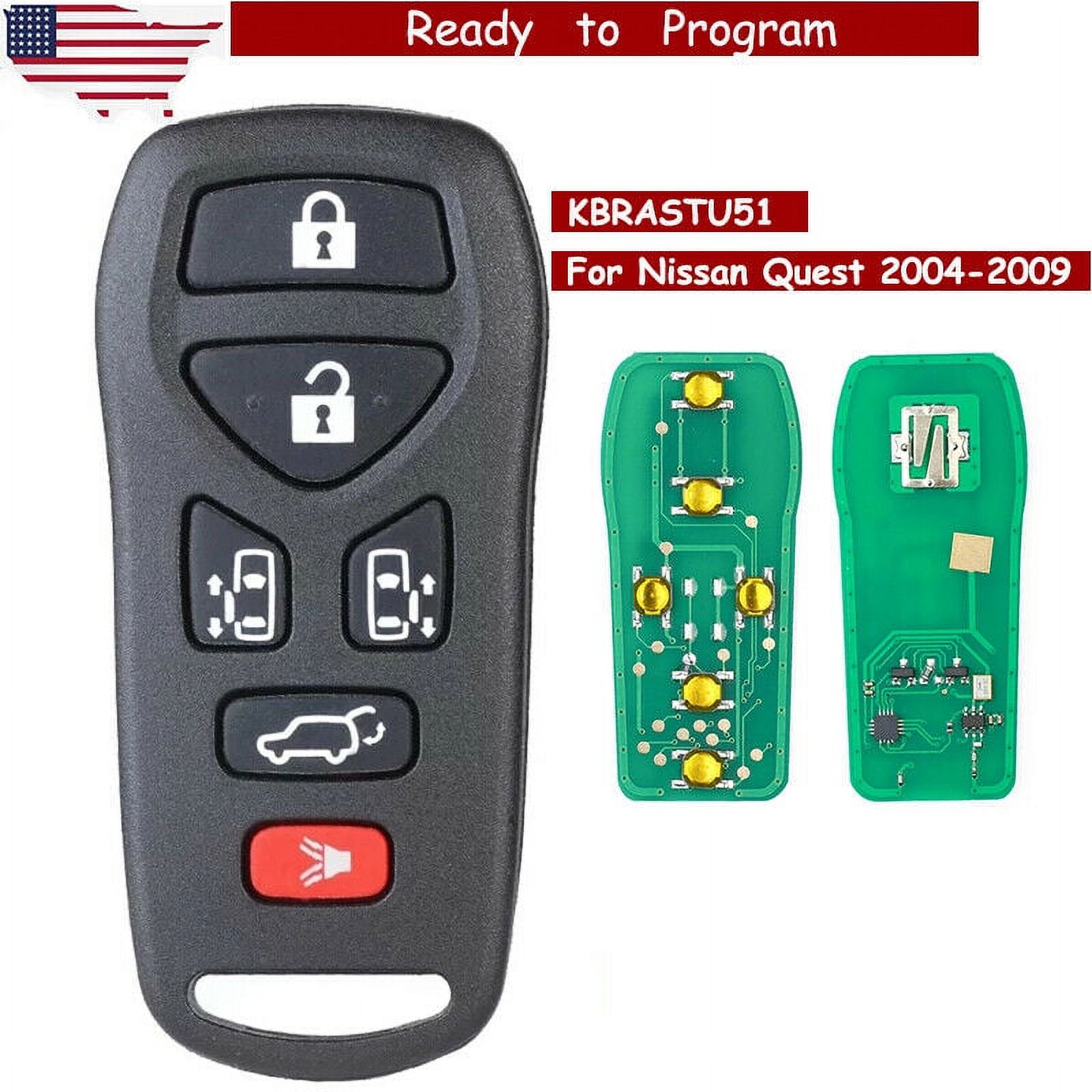 Keyecu KBRASTU51 Remote Control Car Key Fob 6 Buttons for Nissan Quest