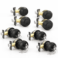 Keyed Alike Entry Knob and Deadbolt Lock Set, Matte Black, 4 Pack ...