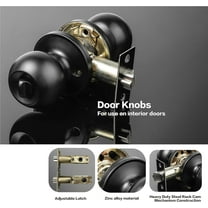 Keyed Alike Exterior Door Lock Set 2 Pack, Matte Black Door Knob & Single Cylinder Deadbolt, Front Door Security Lock Combo